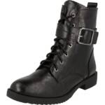 Jane Klain Damen Schuhe Boots Stiefel 252-793 Schwarz Reißverschluss Stiefelette