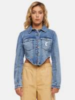 Karl Kani Original Old English Crop Corset Washed Jeansjacke