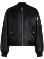 Karl Lagerfeld Jeans Bomberjacke aus Faux-Leder - Schwarz