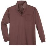 Kitaro Langarm-Poloshirt Übergrößen Herren Langarm-Poloshirt bordeaux easy care Kitaro