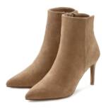 LASCANA High-Heel-Stiefelette in spitzer Form & Pfennigabsatz, Reißverschluss Stiefel VEGAN