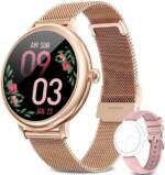 MSOVAEU Smartwatch, Fitness Tracker Uhr, Damen Herren Smartwatch (Fitnessuhr mit Telefonfunktion 1,08" HD Voll Touchscreen Zoll, Smartwatch Fitness Tracker Uhr, IP67 Wasserdicht, Uhren Watch für Android IOS, Fitnessuhr Tracker mit Pulsmesser Schrittzähler Schlafmonitor Aktivitätstracker cm)