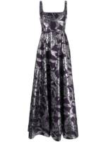 Marchesa Notte Lotus Abendkleid mit Pailletten - Violett