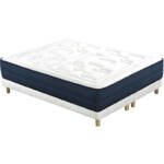 Miliboo - Bett 180 x 200 cm Boxspring und Memory-Foam-Matratze benji