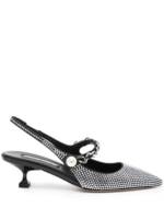 Miu Miu Spitze Pumps mit Strass - Schwarz