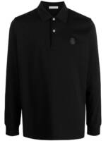 Moncler Poloshirt mit Logo-Patch - Schwarz