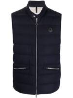 Moncler Weste mit Logo-Applikation - Blau