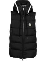 Moncler Weste mit Logo-Patch - Schwarz