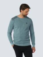 NO EXCESS Strickpullover - Basic Herren Pullover - Pullover Crewneck Coloured Jacquard