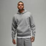 Nike Kapuzenpullover Jordan Brooklyn Fleece - Herren Hoodie - Carbon Heather/Weiß