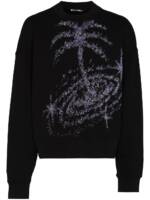 Palm Angels Galaxy Pullover im Glitter-Look - Schwarz