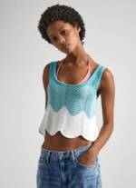 Pepe Jeans Stricktop GALEA mit Wellensaum