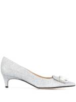 Sergio Rossi Spitze Pumps mit Verzierung - Silber