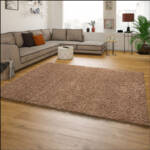 Shaggy Hochflor Langflor Teppich Sky Einfarbig in Beige 120x170 cm - Paco Home