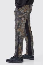 Slim-Fit Cargohose Mit Camouflage-Print - Brown - 30, Brown