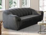 Sofa 3-Sitzer - Samt - Anthrazit - MALVITO