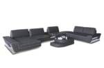 Sofa Dreams Wohnlandschaft Sofa Leder Bari XXL U Form Ledersofa, Couch, mit LED, verstellbare Rückenlehnen, Designersofa