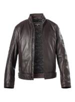 Strellson Herren Lederjacke braun Lammnappa