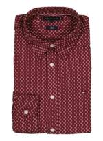 Tommy Hilfiger Herren Hemd rot Baumwolle gemustert Slim Fit