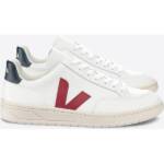 VEJA Herren Freizeitschuhe V-12 LEATHER EXTRA-WHITE_MARSALA_NAUTICO