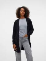 Vero Moda Cardigan Damen Cardigan lange Strickjacke loose fit 7943 in Schwarz-2