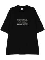 Vetements - Logo-Embroidered Black T-Shirt - Größe XL - schwarz