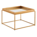 WOHNLING Couchtisch Glas gold 60,0 x 60,0 x 41,0 cm