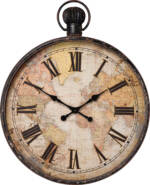 Wanduhr European Map 96cm