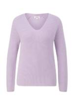 s.Oliver Strickpullover - Basic Strickpullover Damen - Pullover einfarbig- V-Ausschnitt