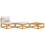 vidaXL Sofaelement 3-tlg. Garten-Lounge-Set mit Kissen Massivholz Akazie (1 St)