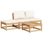 vidaXL Sofaelement 4-tlg. Garten-Lounge-Set mit Kissen Massivholz Akazie (1 St)