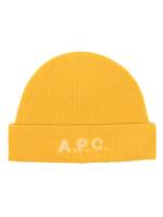 A.P.C. Mütze mit Logo-Print - Gelb