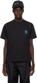 ADER error Black Crystal-Cut T-Shirt