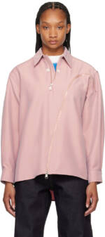 ADER error Pink Fraven Half-Zip Polo