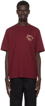 AMIRI Burgundy 'Amiri Hollywood' T-shirt