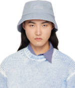 Acne Studios Blue Twill Bucket Hat