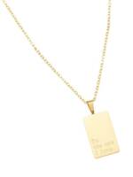 Adel Accessoires Edelstahlkette Damen Halskette aus Edelstahl mit Gravur "To the one I love