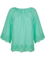 Alba Moda Tunika Bluse mit sommerlicher Lochspitze