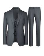 Allthemen Anzug (3 tlg, Sakko & Weste & Hose) Herren Businessanzug Slim Fit Anzüge im eleganten Look