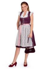 Alpenfee Tracht Dirndl Midi Dirndl 2tlg. - AMY - bordeaux