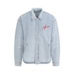 Amiri - Sky Blue Indigo Cotton Resort Club Coach Jacket - Größe L - blau