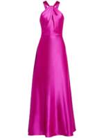 Amsale Neckholder-Abendkleid aus Satin - Rosa