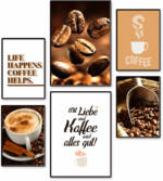 Artland Poster "Kaffee Vielfalt", Kaffee Bilder, (Set, 6 St.), 6er Set, 2xDIN A3 / 4xDIN A4, ohne Rahmen