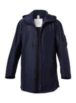 BOGNER Herren Parka blau Mikrofaser unifarben