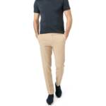 BOSS Black Herren Chino beige Baumwolle Slim Fit