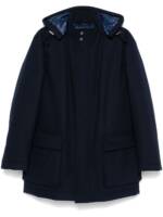 BOSS Wattierter Mantel aus Flanell - Blau