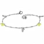 BUNGSA Armband Bettelarmband Schlüssel & Zirkonia Silber aus Edelstahl Damen (1 Armband, 1-tlg), Bracelet Armschmuck