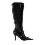 Balenciaga Boots & Stiefeletten - Cagole H90 Boots - Leather - Black - Gr. 35 (EU) - in Schwarz - für Damen