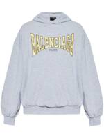 Balenciaga Hoodie mit Logo-Print - Grau