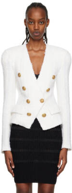 Balmain Off-White Buttoned Blazer